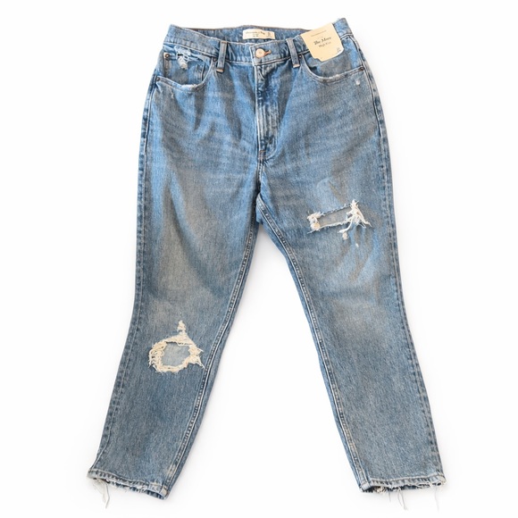NEW with Tags Abercrombie & Fitch “The Mom” High Rise Jeans – Size 30 Long (10L) - Picture 5 of 9